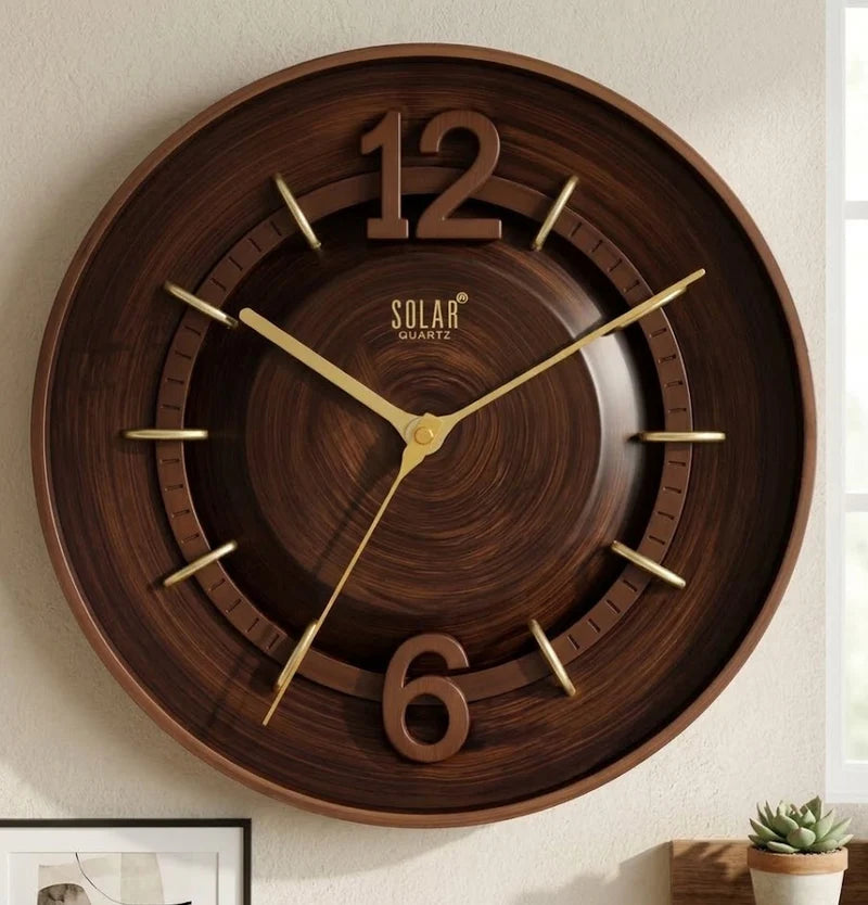 Premium Dark Wood Home Clock